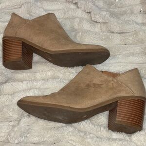 Style & Co. Tan Ankle Booties with Block Heel